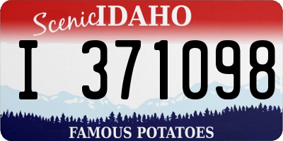 ID license plate I371098