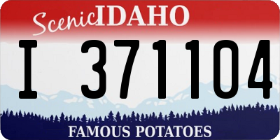 ID license plate I371104
