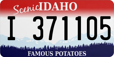 ID license plate I371105