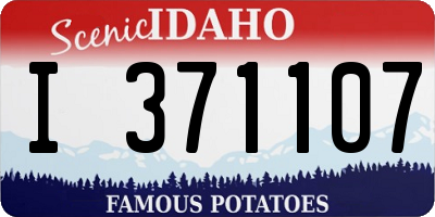 ID license plate I371107