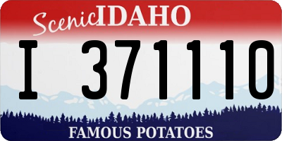 ID license plate I371110