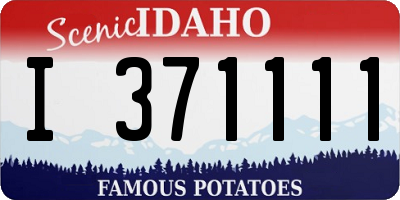 ID license plate I371111
