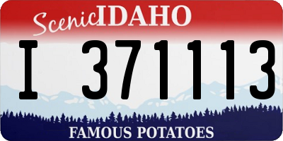 ID license plate I371113
