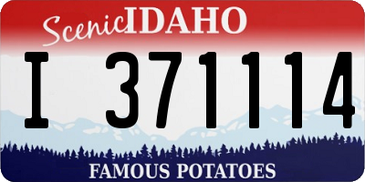 ID license plate I371114