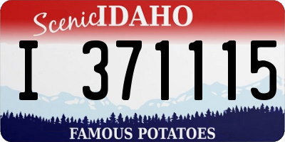 ID license plate I371115