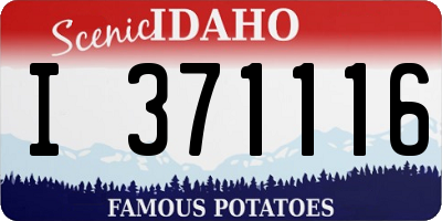ID license plate I371116