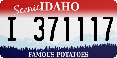 ID license plate I371117