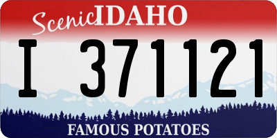 ID license plate I371121