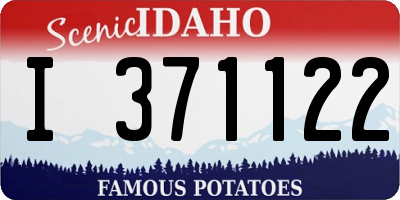 ID license plate I371122