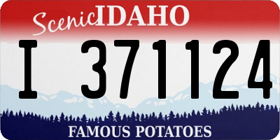 ID license plate I371124