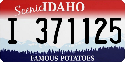 ID license plate I371125
