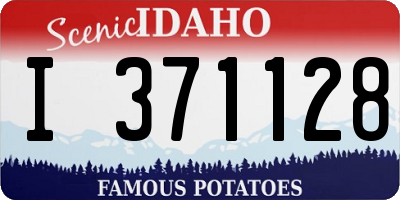 ID license plate I371128