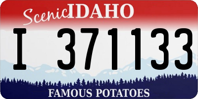 ID license plate I371133