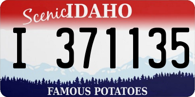 ID license plate I371135