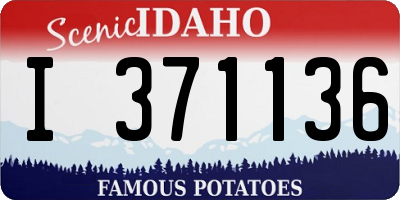 ID license plate I371136