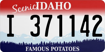 ID license plate I371142