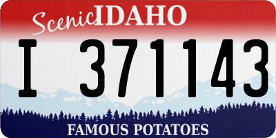 ID license plate I371143