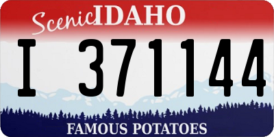 ID license plate I371144