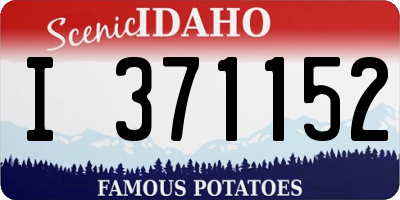 ID license plate I371152