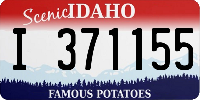 ID license plate I371155
