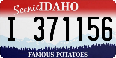 ID license plate I371156