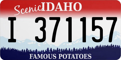 ID license plate I371157