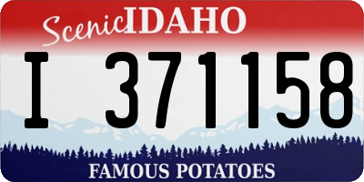 ID license plate I371158