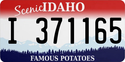 ID license plate I371165