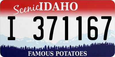 ID license plate I371167