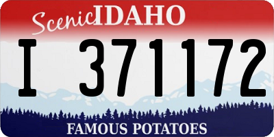 ID license plate I371172