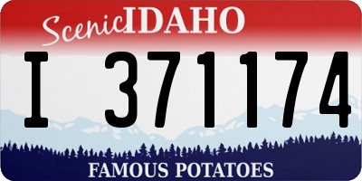 ID license plate I371174