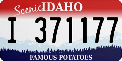 ID license plate I371177