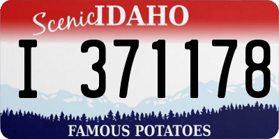 ID license plate I371178