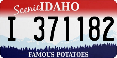 ID license plate I371182