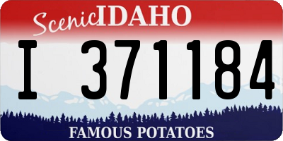 ID license plate I371184
