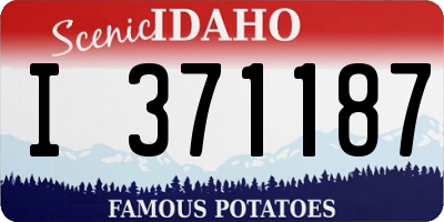 ID license plate I371187