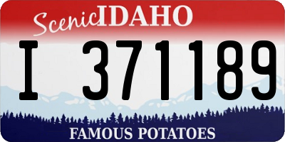 ID license plate I371189