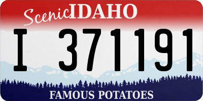 ID license plate I371191