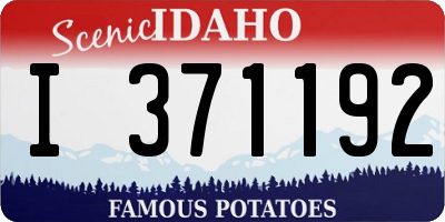 ID license plate I371192