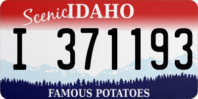 ID license plate I371193