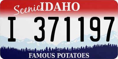ID license plate I371197