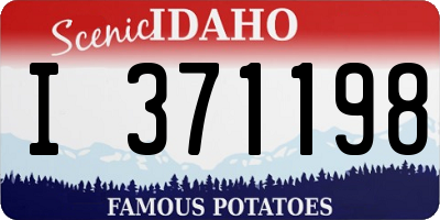 ID license plate I371198