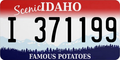 ID license plate I371199
