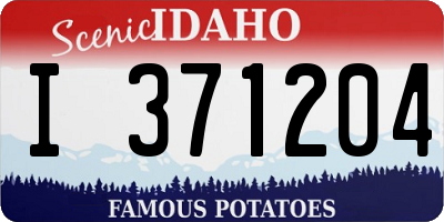 ID license plate I371204