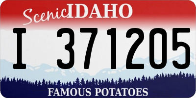 ID license plate I371205