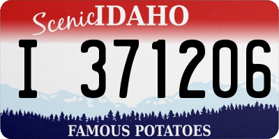 ID license plate I371206