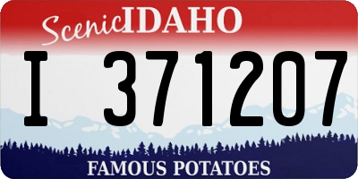 ID license plate I371207