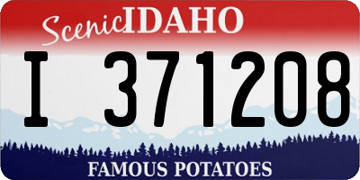 ID license plate I371208