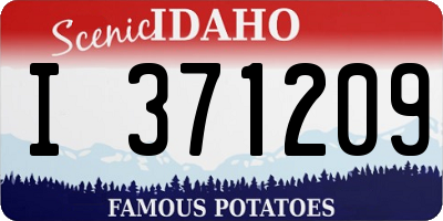 ID license plate I371209