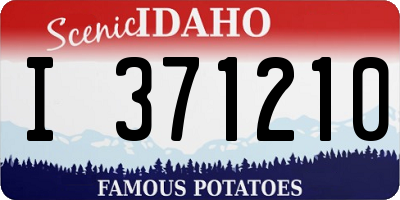 ID license plate I371210